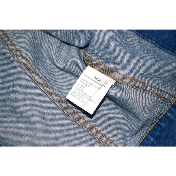 ACNE STUDIOS Sweden Vintage Milk Denim Jean Cropped Jacket SSENSE S XS $540 - Picture 8 of 8